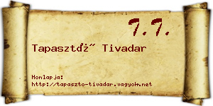 Tapasztó Tivadar névjegykártya