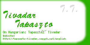 tivadar tapaszto business card